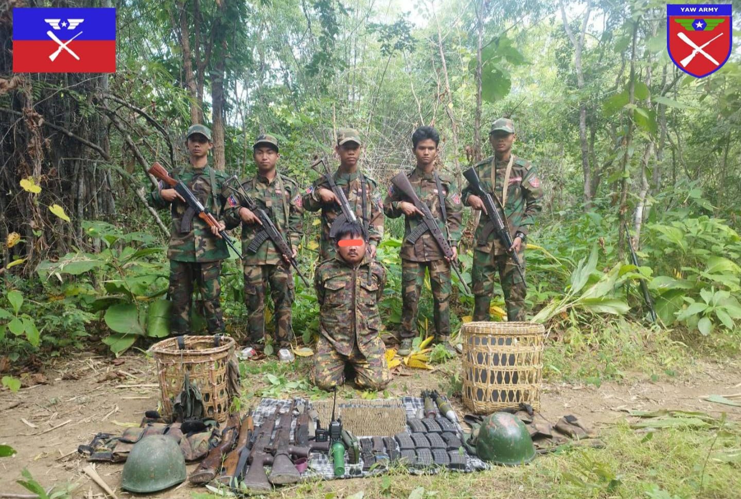 ထီးလင်းတွင် စစ်တပ် စစ်ကြောင်းကို တိုက်ခိုက်မှု စစ်သား ၂၄ ဦးသေဆုံးပြီး ၁ ဦးအရှင်ဖမ်းမိကာ လက်နက်ခဲယမ်းများ သိမ်း ဆည်းရရှိ