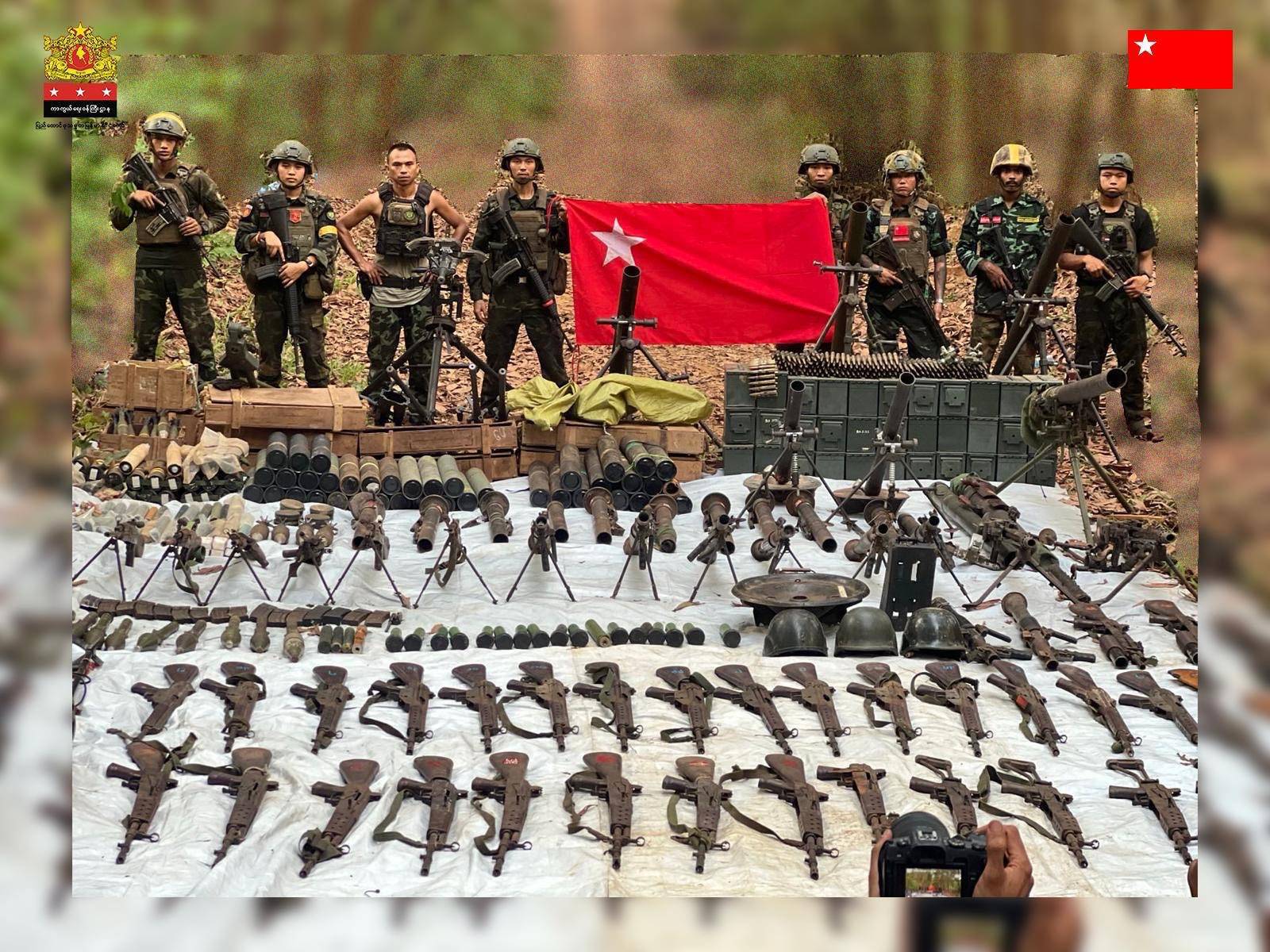 ရွှေကျင်မြို့နယ် ခမရ ၅၉၈ တပ်ရင်းဌာနချုပ်ကို သိမ်းပိုက်မှု စစ်သားအလောင်း ၃၀ ခုတွေ့ရှိရပြီး စစ်သုံ့ပန်း ၆ ဦးနှင့်မိသားစုဝင် ၇ ဦး ဖမ်းမိ၊ လက်နက်မျိုးစုံ ၈၃ လုံး၊ ဂျန်မာစက် ၃ လုံးနှင့်ခဲယမ်းများ ရရှိ