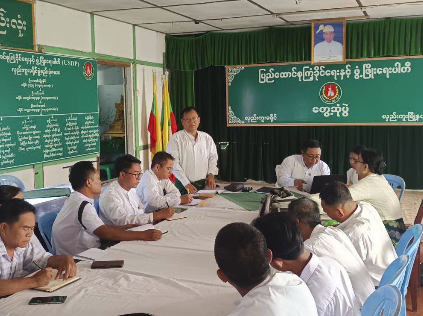 လှည်းကူးမြို့နယ်ရှိ ကျေးရွာအုပ်ချုပ်ရေးမှူးများက ပြည်သူများကို ကြံ့ဖွတ်ပါတီသို့ ဝင်ရောက်ရန် အတင်း အကျပ် ဖိအားပေး ခြိမ်းခြောက်နေ