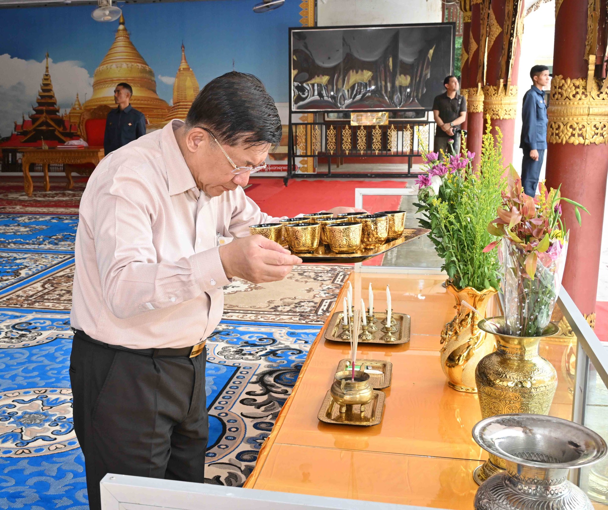 ပုဂံ-ညောင်ဦးသို့ ဘုရားဖူးရင်း ယတြာချေမည့် မင်းအောင်လှိုင်ခရီးစဉ်အတွက် အကြမ်းဖက်စစ်တပ်က လုံခြုံရေးအဆမတန် တိုးမြှင့်နေ